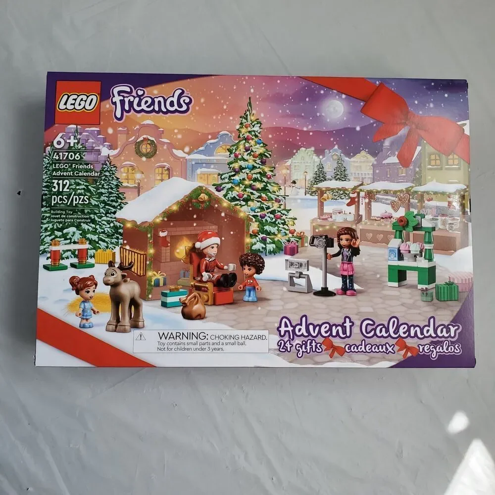 LEGO 41706 Friends Advent Calendar Christmas Holiday Building Kit 312pcs 24gifts